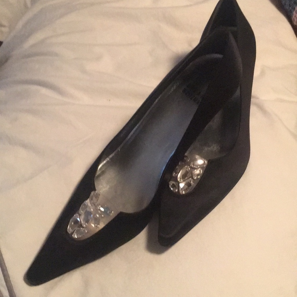 Satin and Crystal Stuart Weitzman heels 8medium